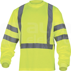 RUDDER żółty fluo L T-shirt ostrzegawczy z długimi rękawami
