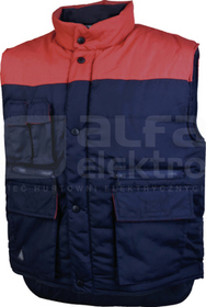 SIERRA granatowo-czerwony M Kamizelka ocieplana z wiel.kieszeniami