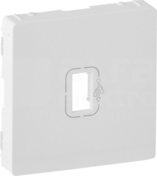 VALENA LIFE USB biały Plakietka gniazda USB z przewodem