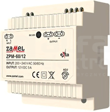 ZPM-60/12 60W 12V Zasilacz impulsowy TH35