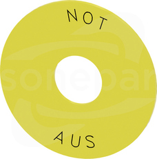 SIRIUS ACT żółty NOT-AUS Etykieta podkładkowa 75mm