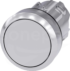 SIRIUS ACT 22mm z samop.szary Przycisk płaski metal