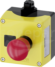 SIRIUS ACT 22mm czerwony/żółty Przycisk awaryjny w obudowie