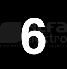 86TQ18 6 czarna TABLICZKA OPISOWA PRZYCISKU