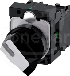 SIRIUS ACT 22mm O-I 1NO/1NC czar/bia Przełącznik z możl.podśw.tworzywo