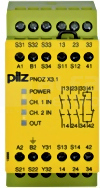 PNOZ X3.1 240VAC 24VDC 3n/o 1n/c 1so Przekaźnik bezpieczeństwa wył.aw/drzwi och/kurt.św