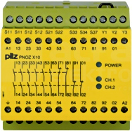 PNOZ X10 24VAC 6n/o 4n/c 3LED Przekaźnik bezpieczeństwa wył.aw/drzwi och/kurt.św