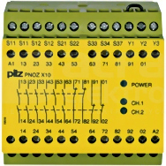 PNOZ X10 24VDC 6n/o 4n/c 3LED Przekaźnik bezpieczeństwa wył.aw/drzwi och/kurt.św