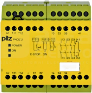 PNOZ 2 42VAC 3n/o 1n/c Przekaźnik bezpieczeństwa wył.aw/drzwi och/kurt.św
