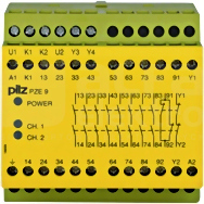 PZE 9 110-120VAC 8n/o 1n/c Przekaźnik bezpieczeństwa rozszerzenie styków