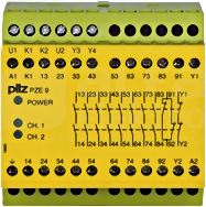 PZE 9 230-240VAC 8n/o 1n/c Przekaźnik bezpieczeństwa rozszerzenie styków