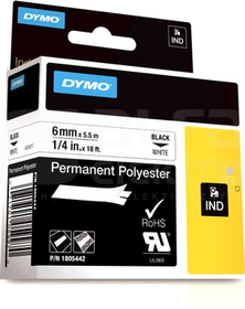 RHINO POLIESTR.TRWAŁA BIAŁA TAŚMA 6mm*5,5mb