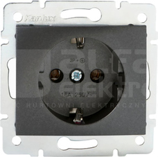 DOMO 01-1220-141 grafit Gniazdo 1x Schuko