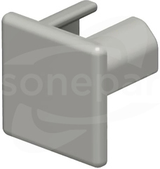 WDK HE15015GR (15x15mm) Końcówka kanału szary