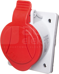 32A 5P 400V IP44 GTS Gniazdo tablicowe skośne