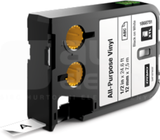 XTL WINYLOWA TRWAŁA CZARNY/BIAŁY TAŚMA 12mm*7m