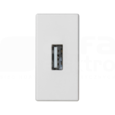 CONNECT czysty biały Płytka złącza USB+gniazdo