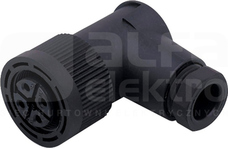 SDOAJ040PLNFKPG/1D/1G M18 4P Wtyk żeński kątowy