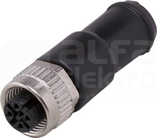 SDOGH050ZDAFKPG M12 4P Wtyk żeński prosty