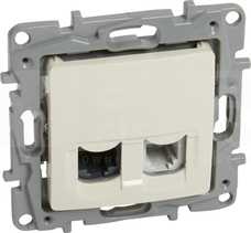 NILOE2 RJ11+RJ45 KAT.5E UTP kremowy Gniazdo komputerowe