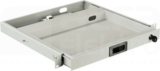 1U RAL 9005 Szuflada pod klawiaturę