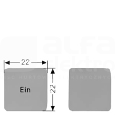 SIRIUS 22x22mm OFF Etykieta