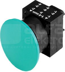 SIRIUS 22mm czarny Przycisk grzybkowy
