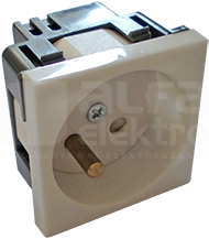 45x45 2P+Z 45D biały Gniazdo elektryczne