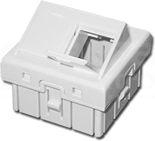 45x45 kątowy Adapter podwójny z klapką