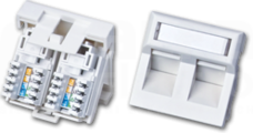 2xRJ45 UTP kat.5e Gniazdo podtynkowe