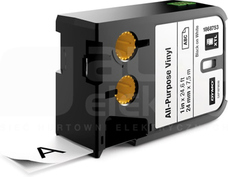 XTL WINYLOWA TRWAŁA CZARNY/BIAŁY TAŚMA 24mm*7m