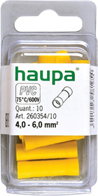 PVC 4,0-6 mm żółty (10x10szt) Złączka doczołowa izolowana