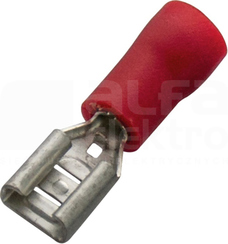 0,5-1,0/6,3x0,8 PVC czerwony (100szt) Nasuwka izolowana