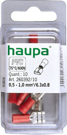 PVC 0,5-1,0/6,3x0,8 czerwony (10szt) Nasuwka izolowana