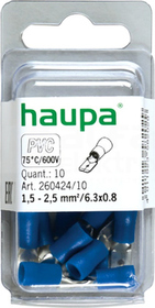 PVC 1,5-2,5/6,3x0,8 niebieski (10x10szt) Wsuwka izolowana