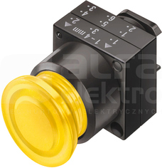 SIRIUS 22mm żółty Przycisk grzybkowy