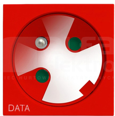 OSPEL45 2P DATA czerwony Gniazdo pojedyncze