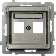 SONATA stal inox Obudowa gniazda podwójnego