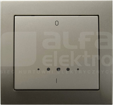 KIER 10AX IP20 satyna light Łącznik dwubiegunowy podświetlany