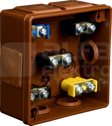 VP-02 86x86x40mm IP55 brązowy Puszka natynkowa
