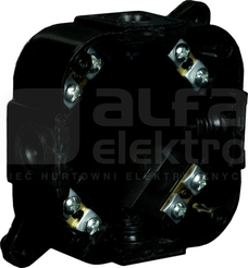 VP-74 88x88x40mm IP44 czarny Puszka natynkowa