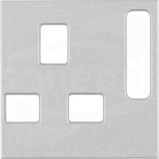 B.KWADRAT aluminium mat Płytka czołowa gniazda GB