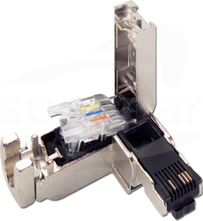 IE FC RJ45 90' 2x2 MET. Wtyk sieciowy modułowy