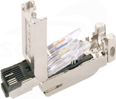 IE FC RJ45 180' 2x2 MET. Wtyk sieciowy modułowy