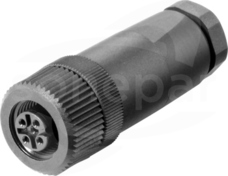 6GK19070DC106AA3 M12 4P (3szt) Wtyk żeński prosty