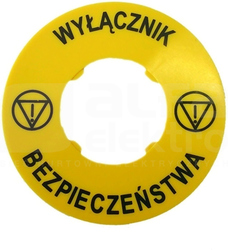 LPXAU122 WYŁĄCZNIK BEZPIECZEŃSTWA Pierścień przycisku grzybk.