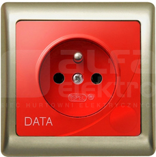 EFEKT 2P+Z DATA IP20 satyna Gniazdo pojedyncze
