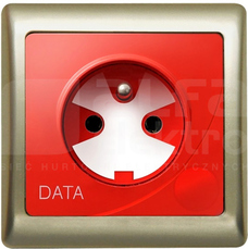EFEKT 2P+Z DATA IP20 satyna Gniazdo pojedyncze