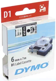DYMO CZARNO/PRZEZROCZYSTA TAŚMA D1 6mm*7mb(43610)