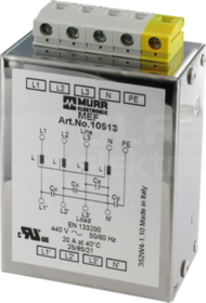 MEF 6A 4x440VAC Filtr EMC 3-fazowy 1-poziomowy